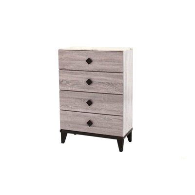 Meuble de chambre à coucher moderne de conception moderne 1 pièce crème 4 tiroirs avec plateau en faux marbre
