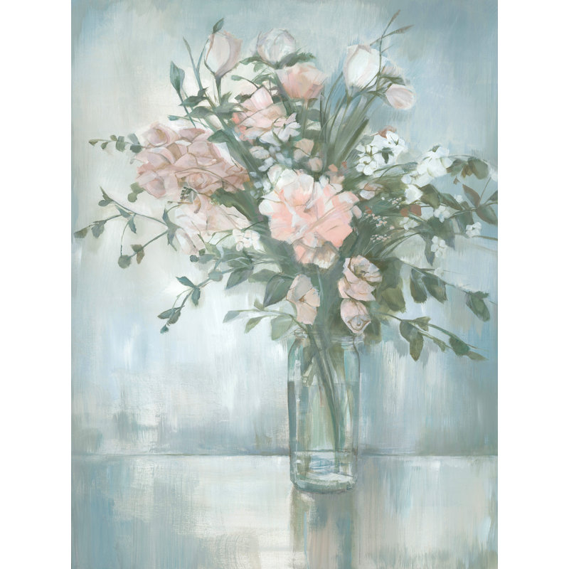 «Elegant Blush» par Jacob Lincoln, reproduction d'art sur toile tendue, H 40 po x l 30 po, Image au pinceau gel