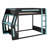 Gaming Bunk Bed With Side-Mounted RGB Desk, USB Charging Ports & Cable Grommet, LED Light Strip, Heavy-Duty Esports Loft Frame-1329503483