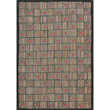 Antique Wool Gray Hooked - Loop Pile Rug