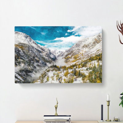 Mountain View In France - Wrapped Canvas