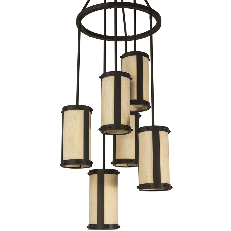 Lustre 6 lumières 24 "de large Ananya 24"