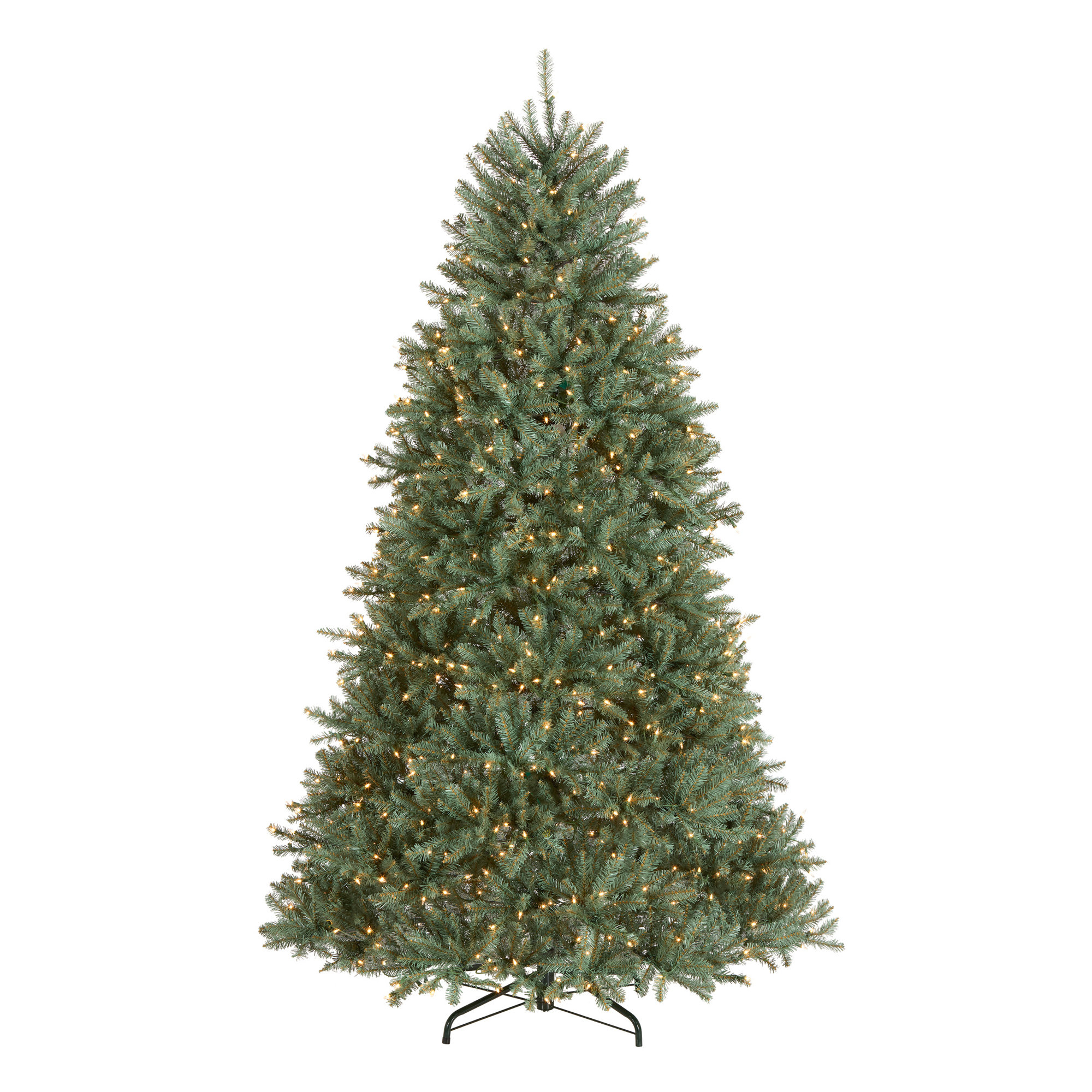 The Holiday Aisle® Dunhill Fir Blue Tree with Clear Lights, 91.2