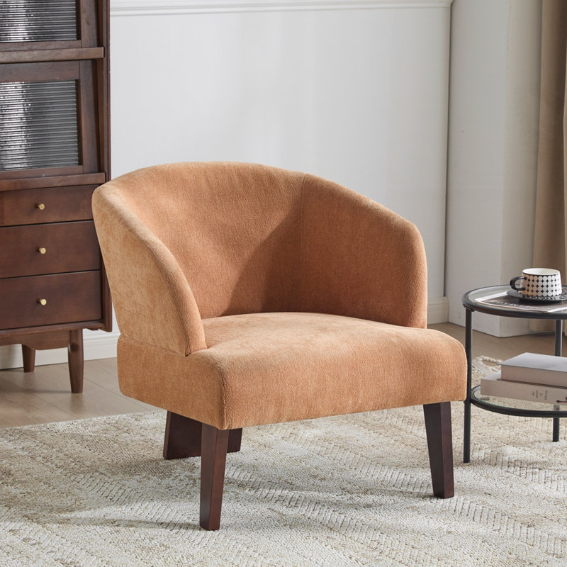 Méridienne d'inspiration Mid-Century, Orange citrouille