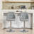 Set of 2 Bar Stools with Footrest and Base Swivel Height Adjustable Mechanical Lifting-153079284