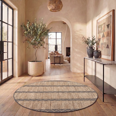 Tapis style sud-ouest en jute tissé à plat en fibre naturelle Iyadurai