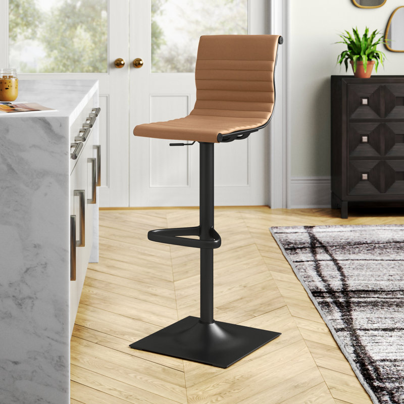 Tabouret tournant à hauteur réglable Ruano, Chameau