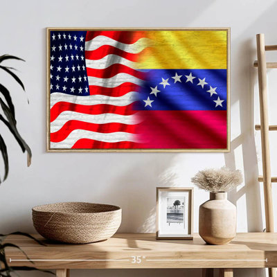America Venezuela Flags