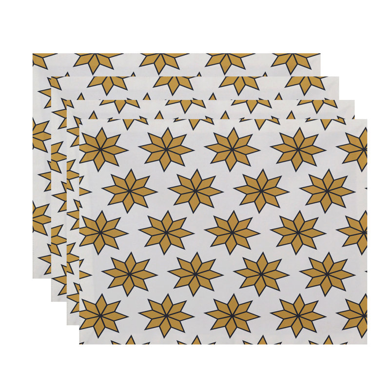 Ensemble de napperons 4 pièces Hennessy, Jaune