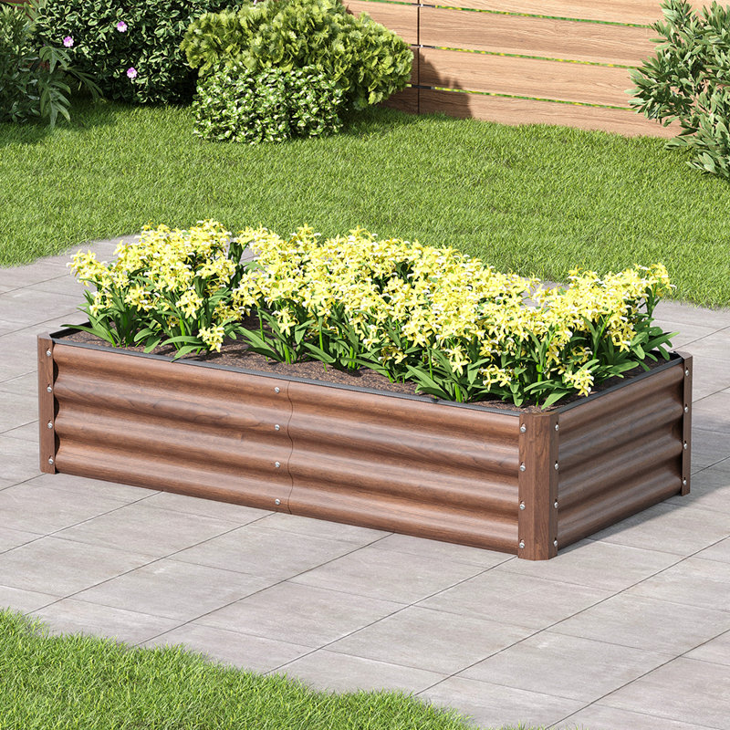 Metal Raised Garden Bed, 28" H x 120" W x 60" D