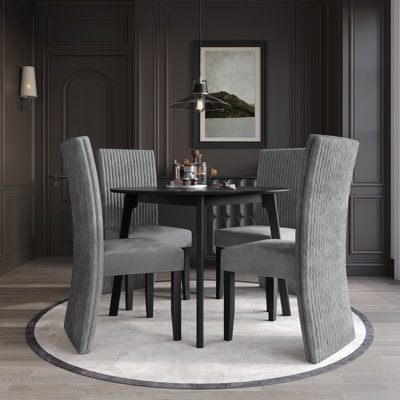 5 Pieces Dining Set With Round Table