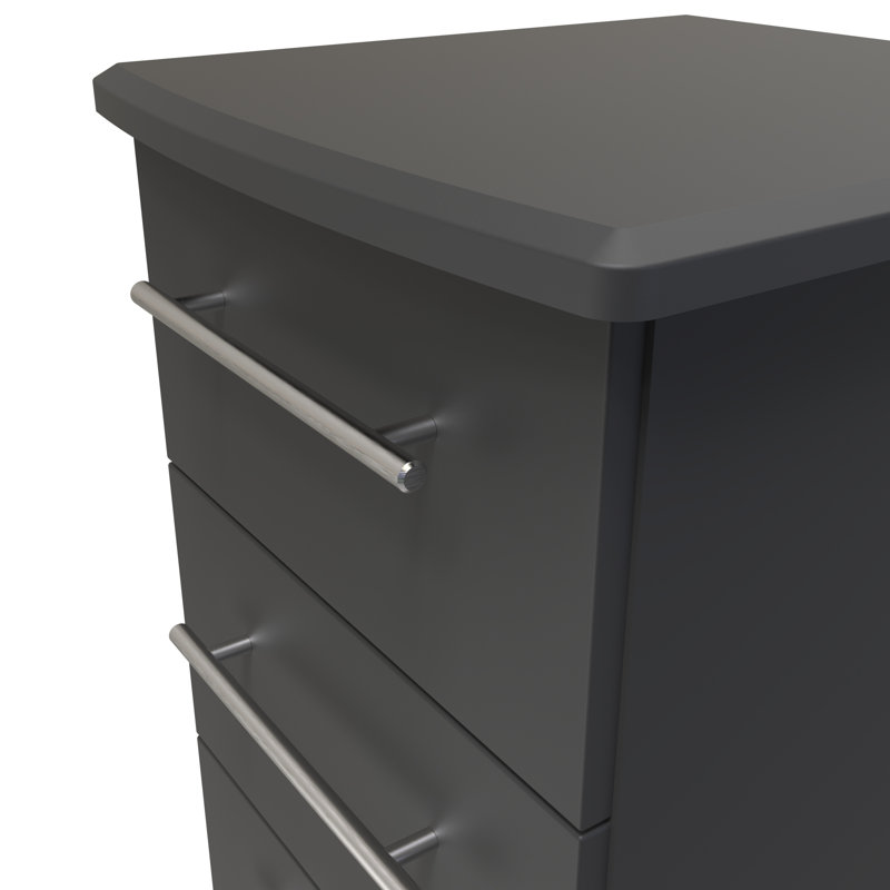 Bledion 40cm W Manufactured Wood Bedside Table, Graphite