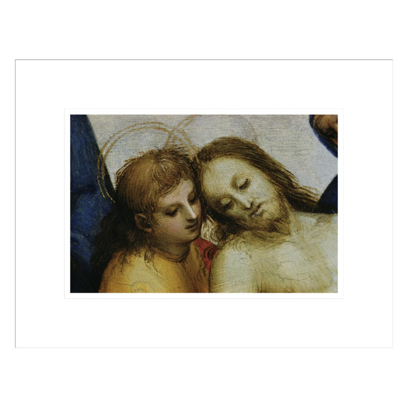 «Détail de Jésus et Saint Nicodème de Pieta» par Raphael, impression giclée encadrée, H 13,09 po x l 16,75 po