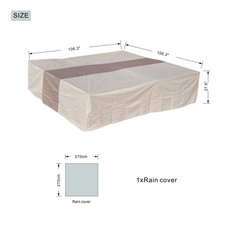 Housse pour ensemble repas, H 28 po x l 106 po x P 106 po