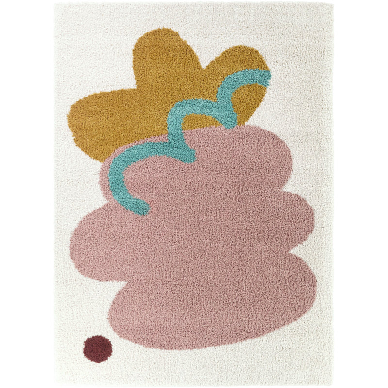 Lyla Multicolor Kids Modern Artistic Area Rug, 5'3" x 7'