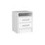 Table de chevet H 23,6 po, avec 2 tiroirs et 1 tablette, blanc-1300218066