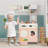 Wooden Kids Play Kitchen Set, Kids Cooking Pretend Play Set, Kitchen Playset For Kids, Playset Interactive Toy, Children's Day Gift, Pink/blue-105785406