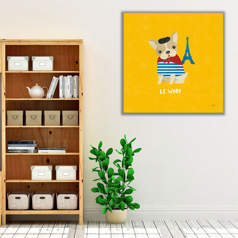 Good Dogs French Bulldog - reproduction d'art sur toile, H 16 po x l 16 po