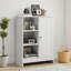 Armoire de salle de bain, support de rangement autoportant pour la cuisine, armoire de rangement au sol 23,62 po x 11,81 po x 31,5 po avec 1 armoire, 3 compartiments ouverts, tablettes réglables
