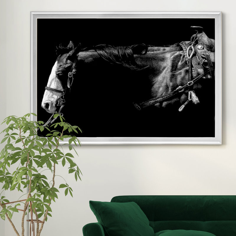 Bald Balded Bulldogger - reproduction d'art sur toile, Argent, H 22,5 po x l 30,5 po x P 1,5 po