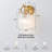1- Light Wall Sconce with Textured Glass Shade-496140175