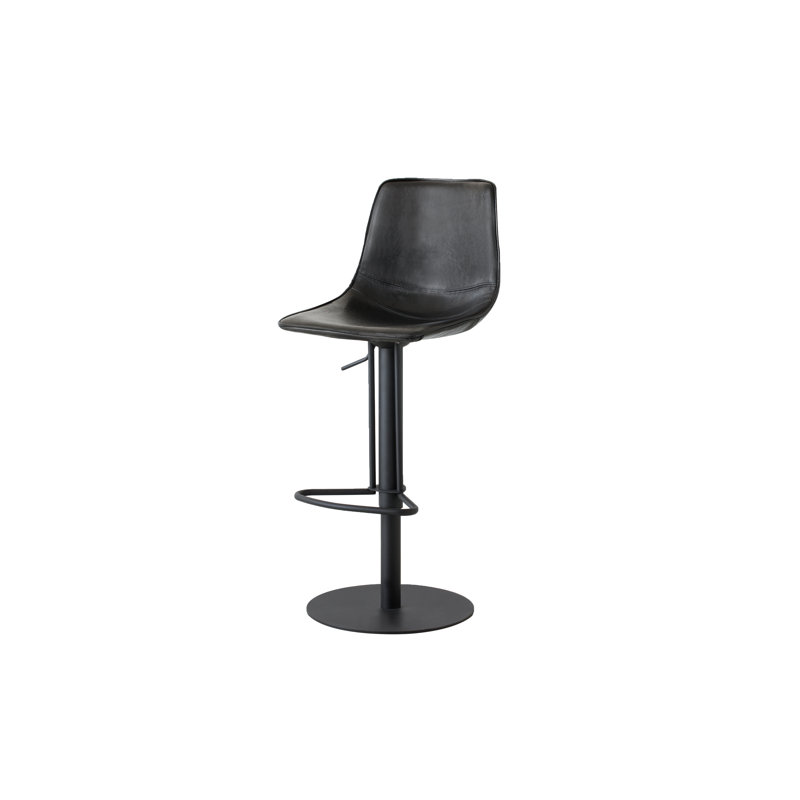 Beny Swivel Upholstered Adjustable Height Counter Stool with Steel Frame