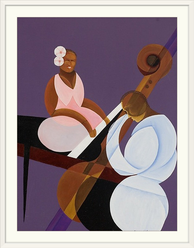 Anneka «Lavender Jazz, 2007» par Kaaria Mucherera, reproduction d'art, H 36 po x l 27 po x P 1,5 po, Toile