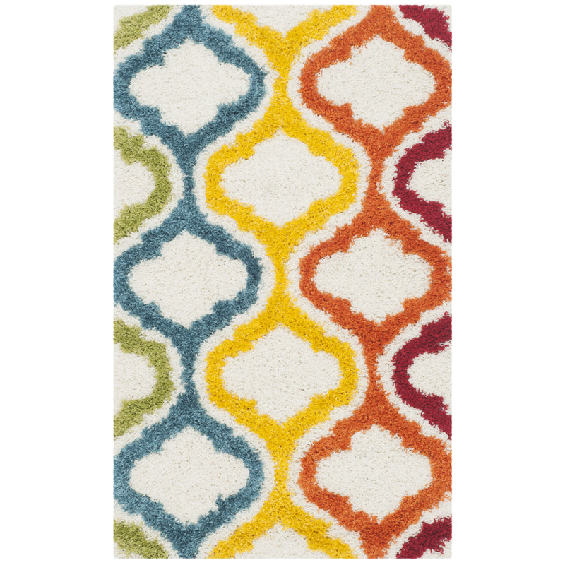 Sgk-Shag Kids Performance Geometric Rug, Rectangle 3' x 5'