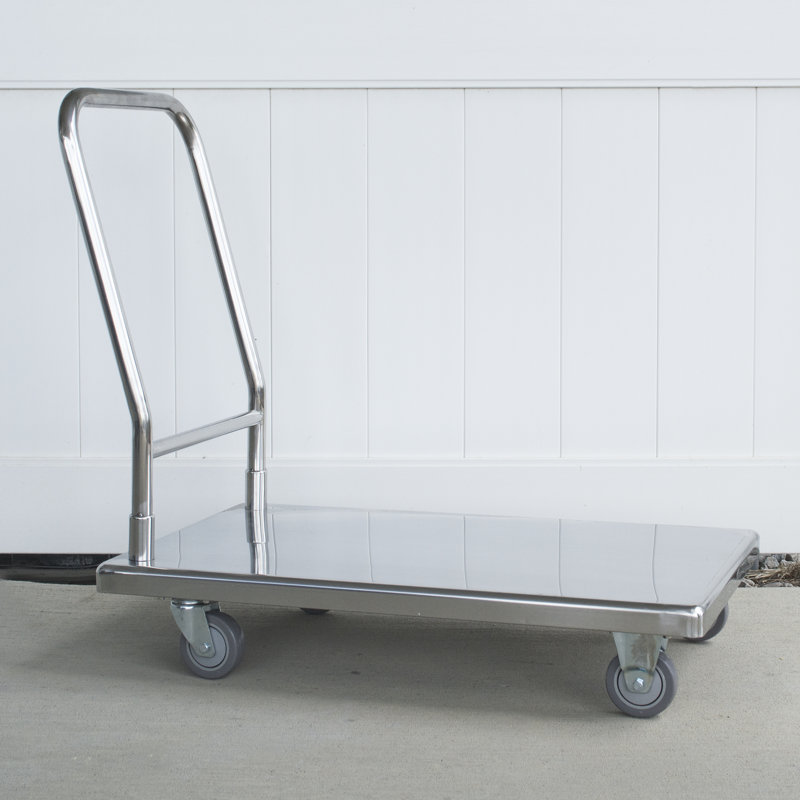 Heavy-Duty Stainless Steel Platform Truck with Metal Wheels