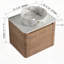 Meuble-lavabo mural avec lavabo d'art en céramique et porte à fermeture en douceur-1413006654