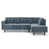 Polyester bleu gris, bleu paon, bleu ardoise