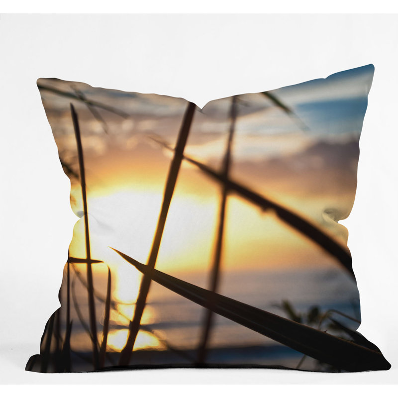 Coussin décoratif d’extérieur pour la plage « oiseau » désire siffler, 16 po x 16 po