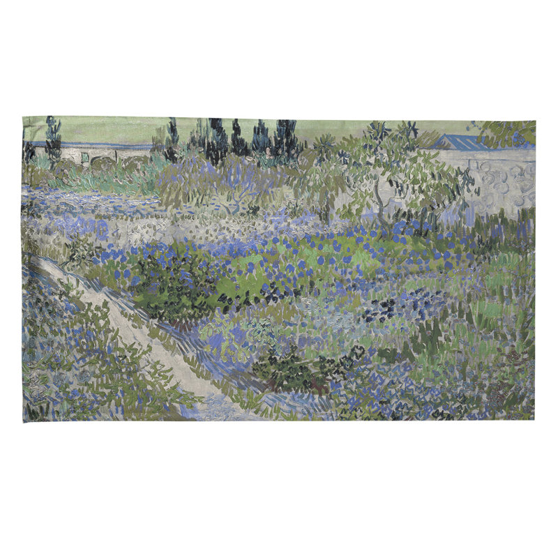 Serviette à thé bluhender garten, Bleu, Polyester sergé