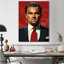 Rouge, rouge, noir, Leo, Dicaprio, loup de Wall Street - loup de Wall Street, salon d'art mural
