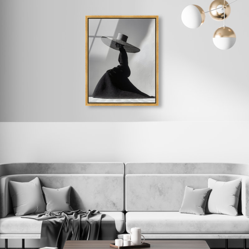 Monumental Modesty I Print, 25"H x 21"W, Gold Floater Frame
