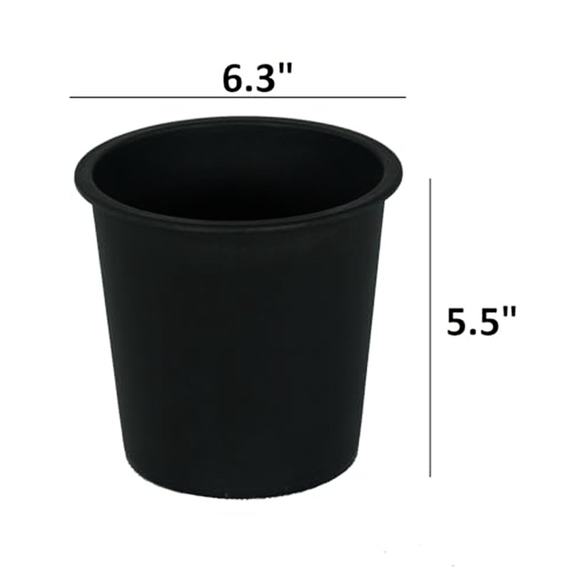 6.3" Round Garden Plastic Plant Pots With Drainage  5 . All-Weather Resistance. , Crack & Fade- For Nursery Use 5 - Drainage. . Polypropylene. Fade And Crack Proof