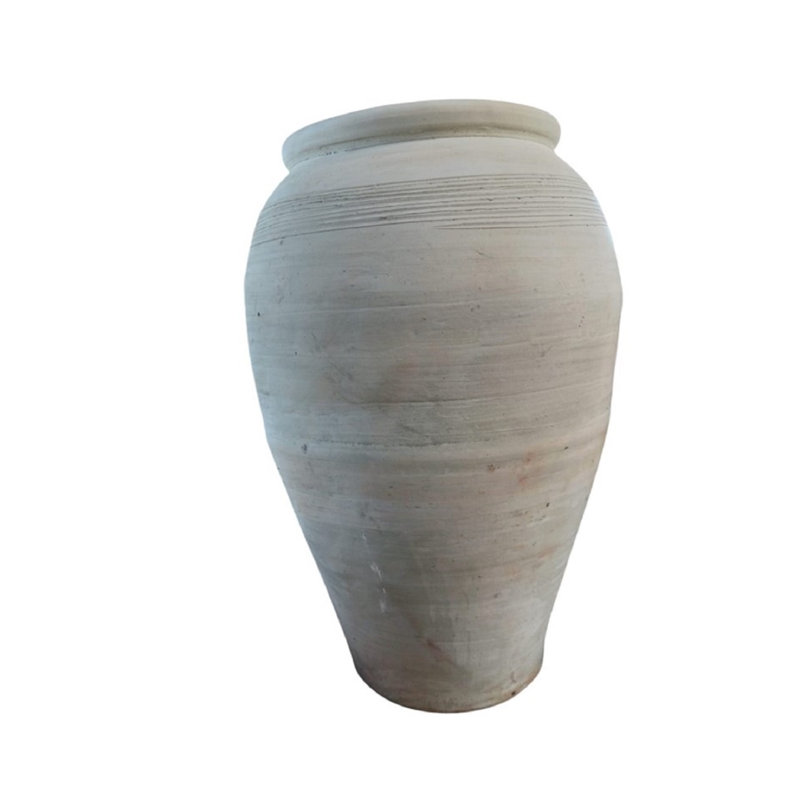 Terracotta Pot Dia 39,4 po blanc, H 39 po x l 48 po x P 48 po