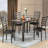 4 - Person Faux Marble Top Four Leg Dining Set-721421913