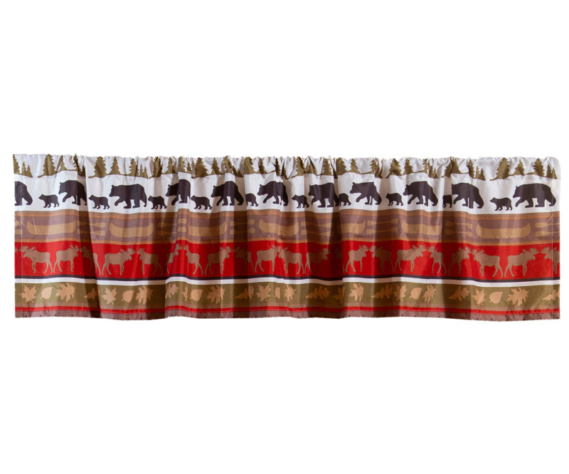 Cabin and Lodge Stripe Valance