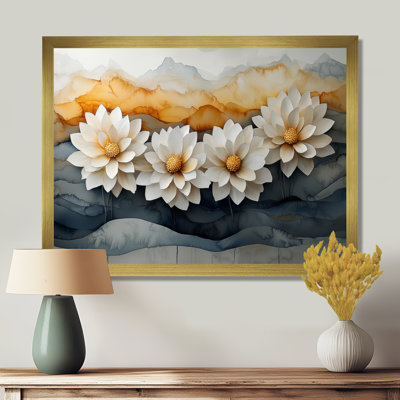 Décoration murale Iluna Golden Harmony Of Mums Flower II - Mums