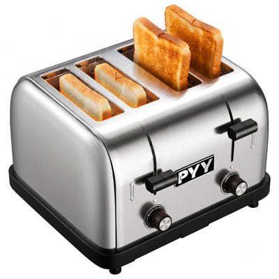 Commercial Toaster - 4 Slice Professional Toaster,Stainless Steel，1800W