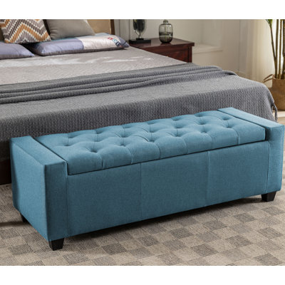 Ayob Polyester Blend Upholstered Storage Bench