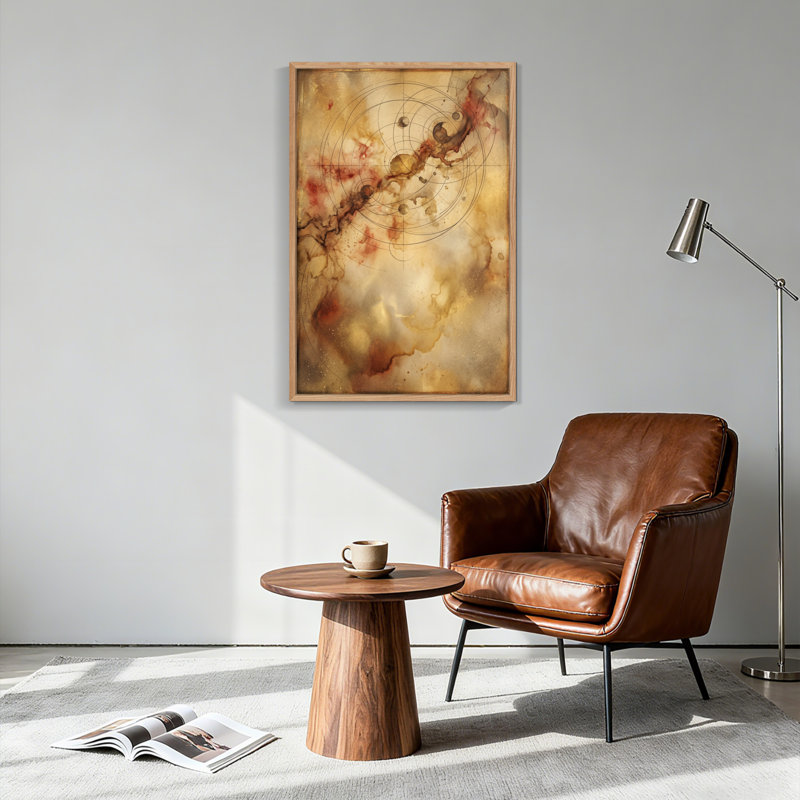 Ensemble de 1 toile murale Nébuleuse Cosmique, 48"H x 36"W, Natural