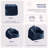 2 In 1 Convertible Navy Faux Fur Bean Bag Sofa Chair-519206393