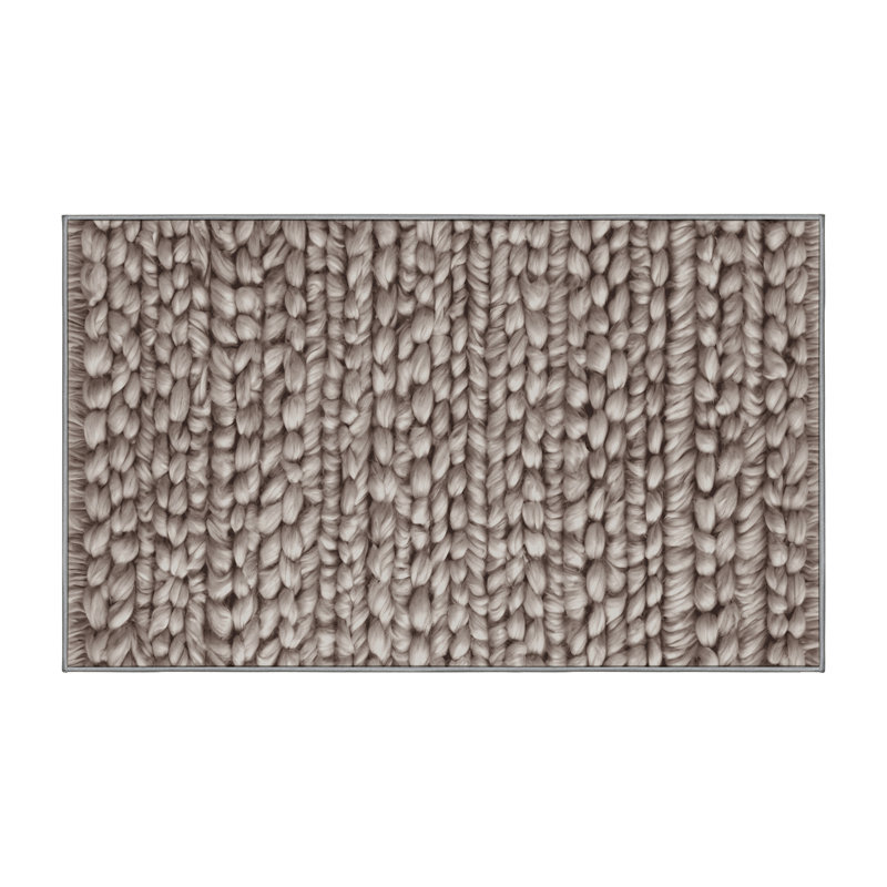 Tapis gris soyeux et moelleux, Rectangle 2 pi x 3 pi