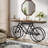 Jurel Manufactured Wood and Steel Console Table with Industrial Bicycle Base -1569280343-1566125484