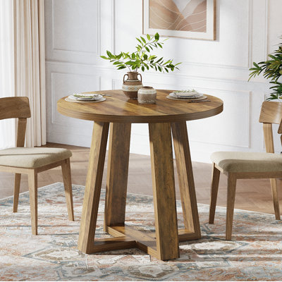 31.5-inch Small Round Dining Table For 2-4 People