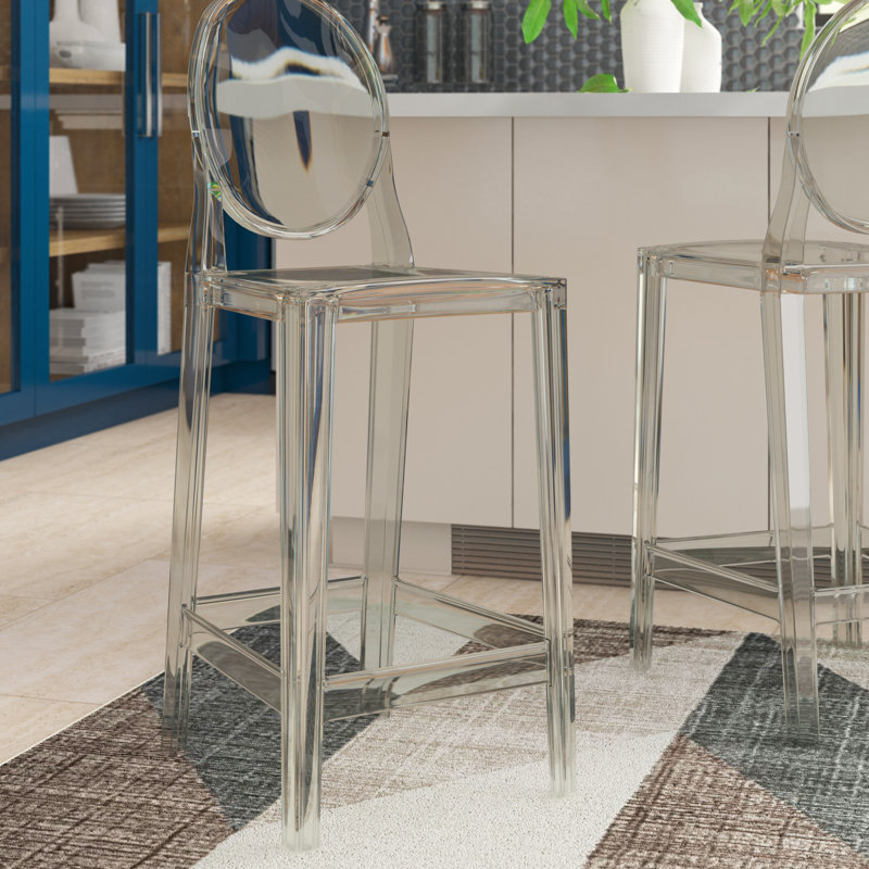 One More Outdoor Bar Stool, Crystal, 75 cm