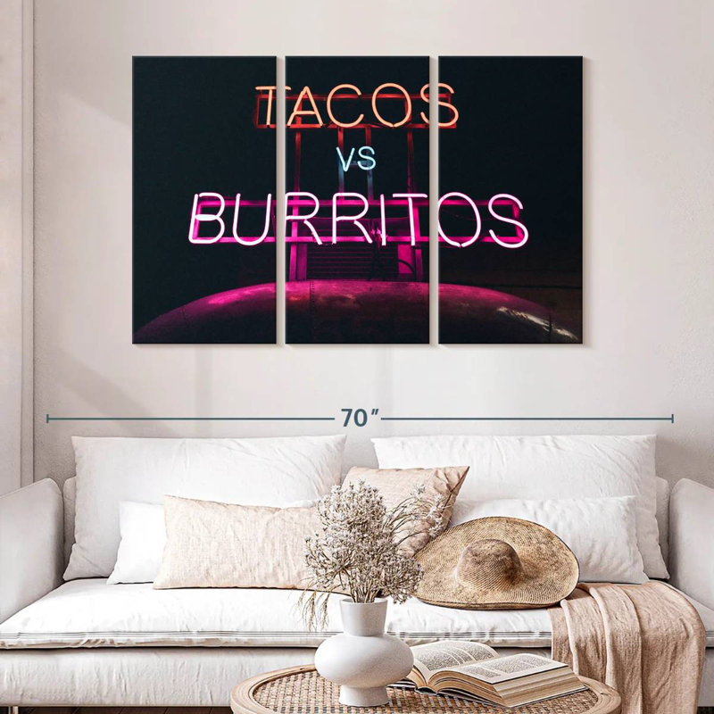 Tergel Tacos Versus Burritos, 32" H x 50" W