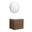 Meuble-lavabo moderne avec lavabo en céramique et 2 tiroirs à fermeture légère 24 po. Tiroirs souples, mise à niveau. Design, contreplaqué-71063810-71063811